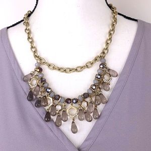 Ann Taylor Tiered Purple Beads Necklace